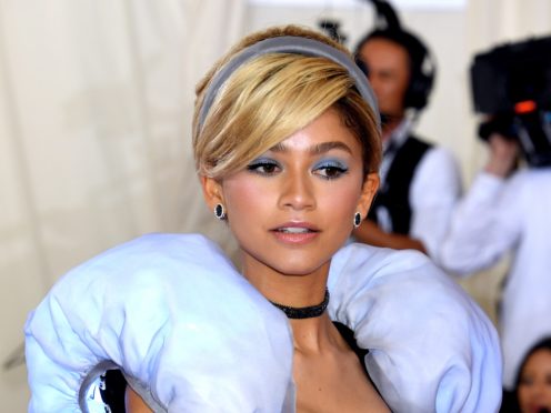 Actress and singer Zendaya brought a touch of the fairytale to the Met Gala pink carpet as she came dressed as Cinderella (Jennifer Graylock/PA)