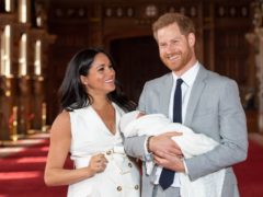 The Duke and Duchess of Sussex with their baby son (Dominic Lipinski/PA)