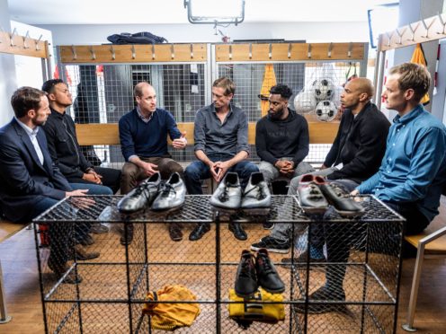 William and footballers discussed mental health (Adam Vallance/PA)