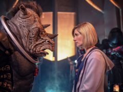 The Doctor, played by Jodie Whittaker, meeting a Judoon captain (James Pardon/BBC/PA)