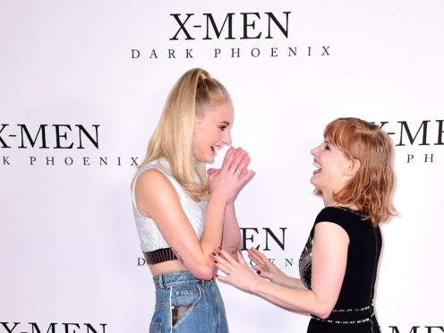 Sophie Turner and Jessica Chastain (Ian West/PA)