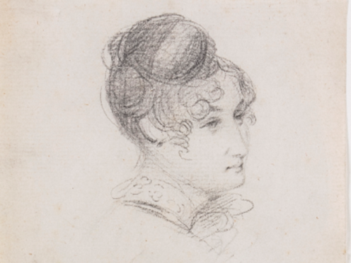 Sketch believed to depict Maria Constable (Chiswick Auctions)