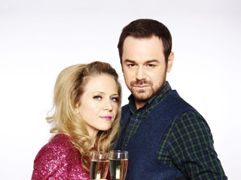 Linda, played by Kellie Bright, and Mick Carter, Danny Dyer (Ray Burmiston/BBC)