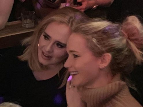 Adele and Jennifer Lawrence (Ben Lebowitz/PA)