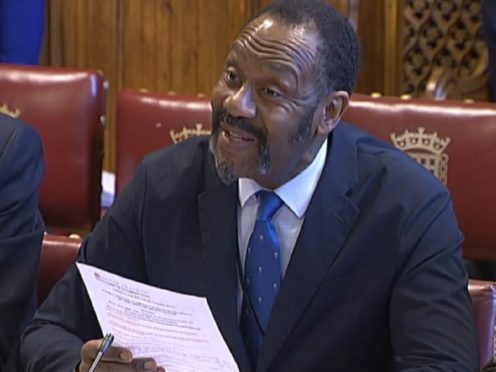 Sir Lenny Henry gave evidence to the House of Lords communications committee regarding diversity in the media (House of Commons/PA)