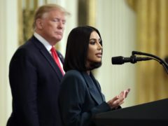 Kim Kardashian West has shared new pictures from her visit to the White House (AP Photo/Evan Vucci)