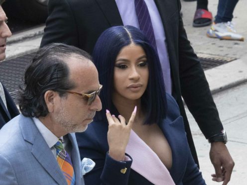 Cardi B arrives for the hearing (AP Photo/Mary Altaffer)