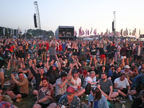 Temperatures at the Glastonbury Festival will not cool down until Sunday, forecasters say (Yui Mok/PA)