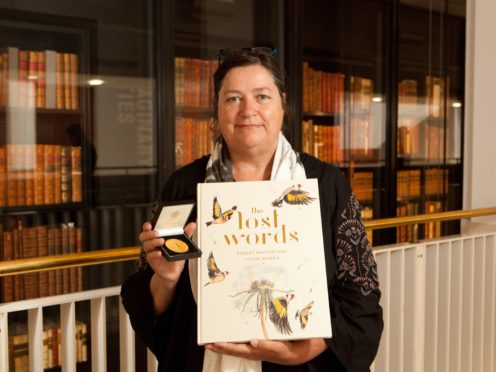 Illustrator Jackie Morris with The Lost Words (Katariina Jarvinen/PA)