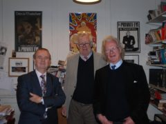 Christopher Booker (right) with Ian Hislop (left) and Richard Ingrams (Private Eye/PA)