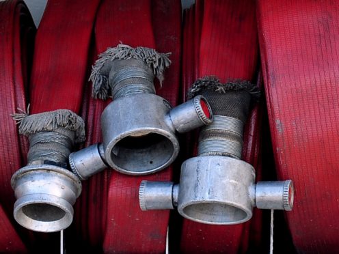 Firefighters put out a blaze that started in one of the stages late on Wednesday night (Rui Vieira/PA)