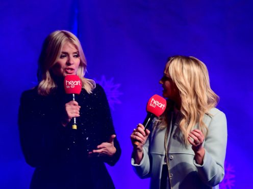 Holly Willoughby alongside Heart FM presenter Emma Bunton (Ian West/PA)