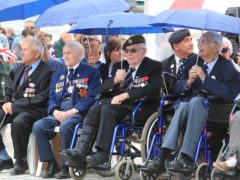 Veterans gather in Arromanches, France, during commemorations for the 75th anniversary of the D-Day landings (Gareth Fuller/PA)