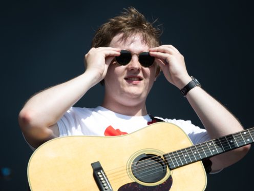 Lewis Capaldi performs at Glastonbury Festival, in Worthy Farm in Pilton, Somerset.