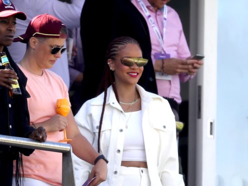 Rihanna spent the afternoon watching cricket (Owen Humphreys/PA)