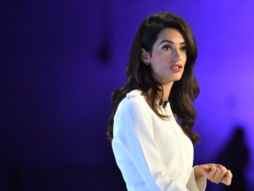 Amal Clooney criticised Donald Trump (Dominic Lipinski/PA)