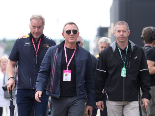 Daniel Craig attending the British Grand Prix at Silverstone (David Davies/PA)