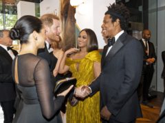 The Duke and Duchess of Sussex meet Beyonce and Jay-Z (Niklas Halle’n/PA)