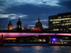 London Bridge, one of four bridges which have been transformed to launch the first phase of Illuminated River (Matt Alexander/PA)