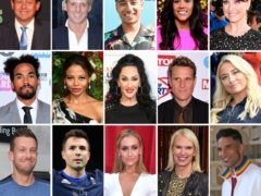 File photos of (top row) Mike Bushell, Jamie Laing, Karim Zeroual, Alex Scott, Emma Barton, (middle) Dev Griffin, Emma Thynn Viscountess Weymouth, Michelle Visage, James Cracknell, Saffron Barker, Chris Ramsey, Will Bayley, Catherine Tyldesley, Anneka Rice and David James, who are this year’s contestants on Strictly Come Dancing (PA/BBC)