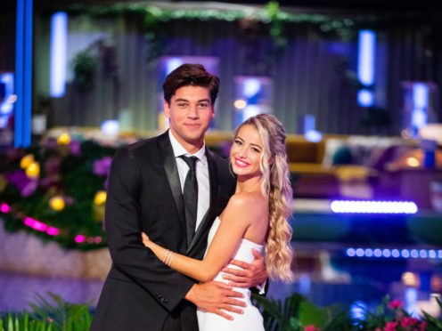 Zac Mirabelli and Elizabeth Weber have been crowned the winners of Love Island USA (CBS/PA)