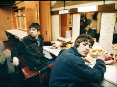 Oasis backstage in Southend in 1995 (Michael Spencer Jones/PA)
