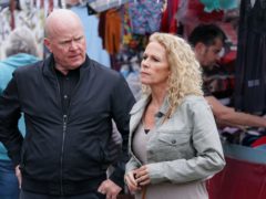 Phil Mitchell and Lisa Fowler argue about where Louise (Jack Barnes/PA)