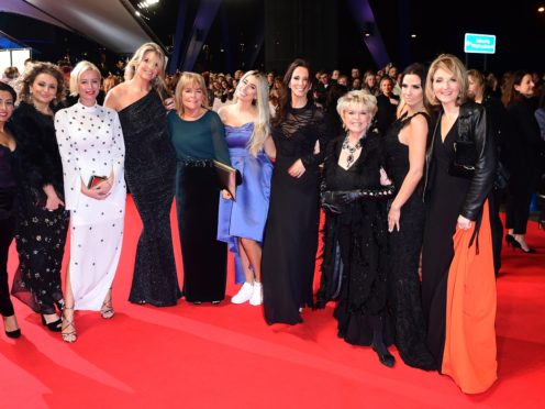 Saira Khan, Nadia Sawalha, Denise Van Outen, Penny Lancaster, Linda Robison, Stacey Soloman, Andrea McClean, Gloria Hunniford, Katie Price and Kaye Adams (Ian West/PA)