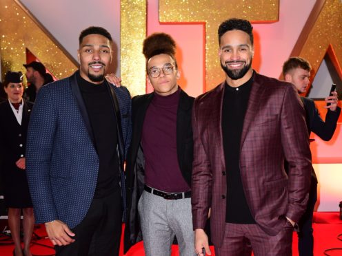 (left to right) Jordan Banjo, Perri Kiely and Ashley Banjo attending the National Television Awards 2019 held at the O2 Arena, London (PA)