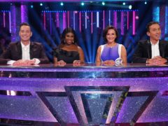 Motsi Mabuse, centre left, took her place on the judges’ panel for the first time (Kieron McCarron/BBC/PA)