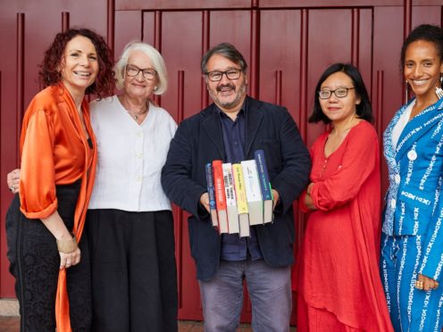 Booker Prize judges (lL-R) Joanna MacGregor, Liz Calder, Peter Florence, Xiaolu Guo, Afua Hirsch. (Booker Prizes)