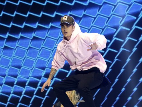 Justin Bieber performs on stage during the Capital FM Jingle Bell Ball 2015 held at The O2 Arena, London (PA)