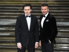 David Beckham (right) and his son Brooklyn (Kirsty O’Connor/PA)
