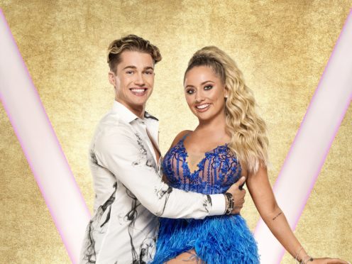 Saffron Barker with her dance partner AJ Pritchard. (Ray Burmiston/BBC)