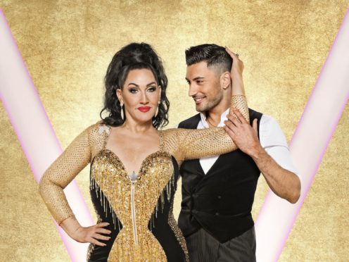 Michelle Visage with her dance partner Giovanni Pernice (Ray Burmiston/BBC)