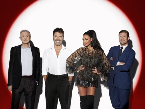 Louis Walsh, Simon Cowell, Nicole Scherzinger and Dermot O’Leary in the new ITV series of The X Factor: Celebrity (Syco/Thames/PA)