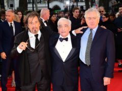Al Pacino, Martin Scorsese and Robert de Niro attending the Closing Gala and International premiere of The Irishman (Ian West/PA)
