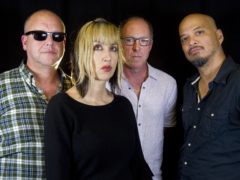 Rock band Pixies – (L to R) Black Francis, Kim Shattuck, David Lovering and Joey Santiago (Diane Bondareff/Invision/AP)