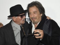 Joe Pesci, left, and Al Pacino attend the world premiere of The Irishman in New York (Evan Agostini/Invision/AP)