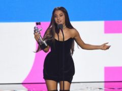 Ariana Grande on stage at the 2018 MTV Video Music Awards (PA)