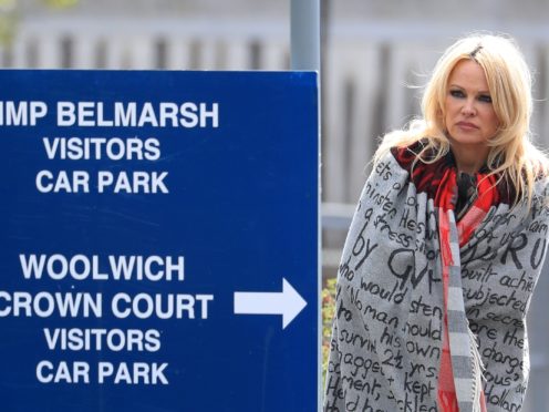 Pamela Anderson leaves Belmarsh Prison (Gareth Fuller/PA)