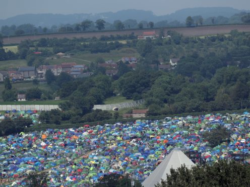 Tents on the first day of the Glastonbury Festival at Worthy Farm, Somerset (Yui Mok/PA)
