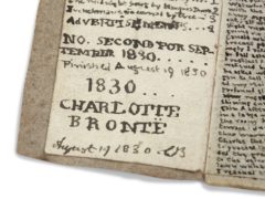 Part of the manuscript of an early Charlotte Bronte work (Bronte Parsonage Museum/PA)