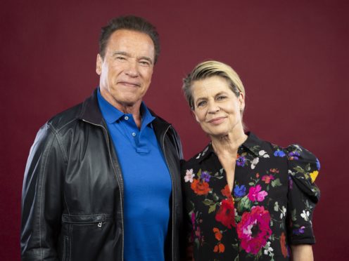 Arnold Schwarzenegger and Linda Hamilton (Willy Sanjuan/Invision/AP)