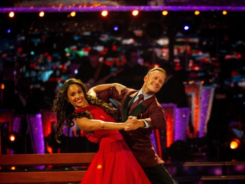Alex Scott dancing with Kevin Clifton (Guy Levy/BBC/PA)