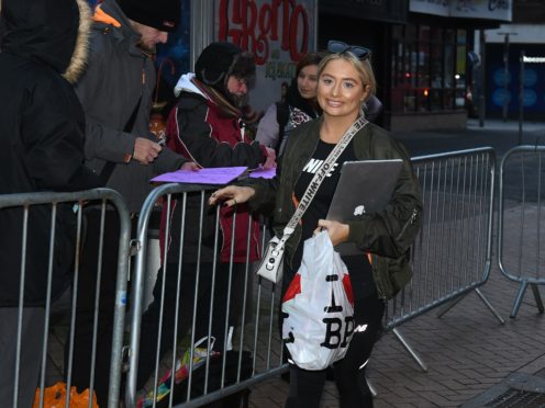 Saffron Barker arrives at Blackpool Tower Ballroom ahead of the Strictly Come Dancing show this weekend. (Dave Nelson/PA)