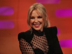 Kylie Minogue during the filming for The Graham Norton Show (Isabel Infantes/PA)