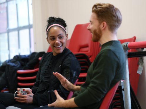 Alex Scott and Neil Jones speak to PA during rehearsals for Strictly (PA)