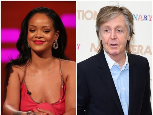 Rihanna and Sir Paul McCartney (PA)