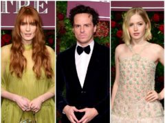 Florence Welch, Andrew Scott and Ellie Bamber (PA)